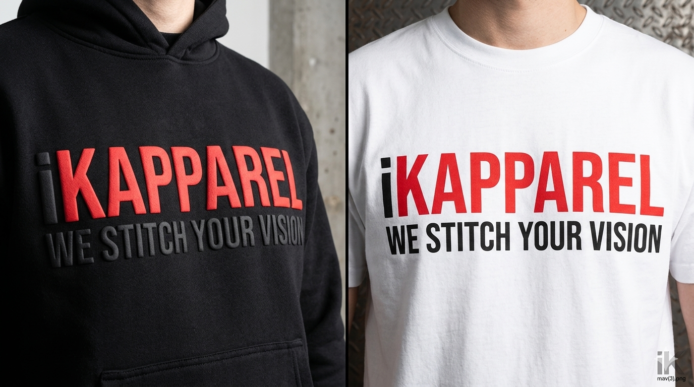 puff printing vs screen printing comparison on streetwear apparel
